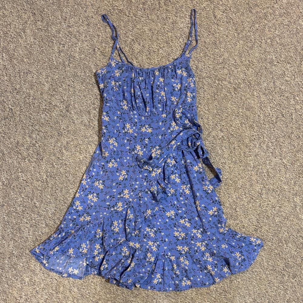 Ardene Blue and White Smocked Dress